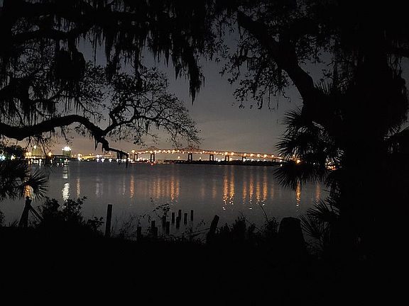 Matthews bridge at night