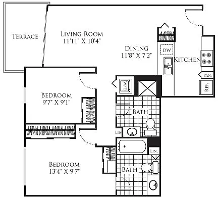 Floor plan 2 Bedroom FP 21