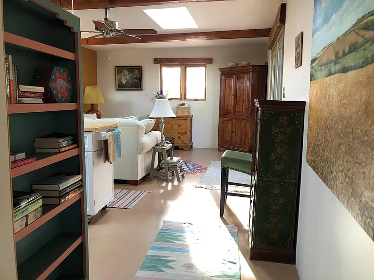 This casita provides everything you need for a comfortable stay.
It is secure inside of a private compound. Parking is outside of your door.