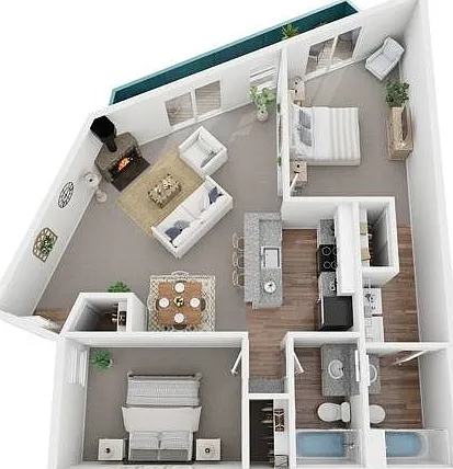 Two Bedroom Floorplan Two Bedroom Floorplan