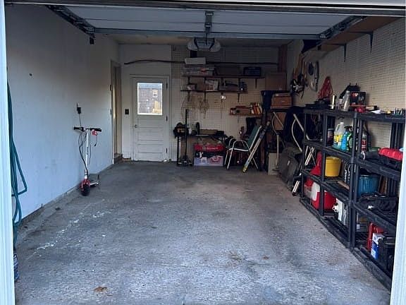 One car garage with newer door