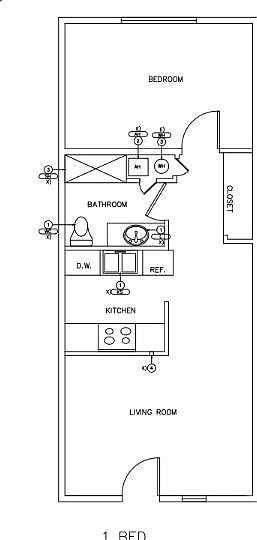 1 Bedroom Floorplan