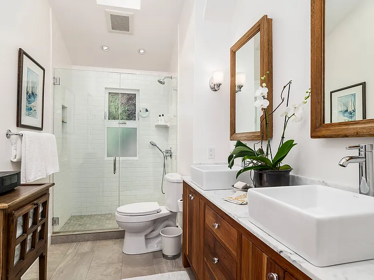 View of the primary bathroom.