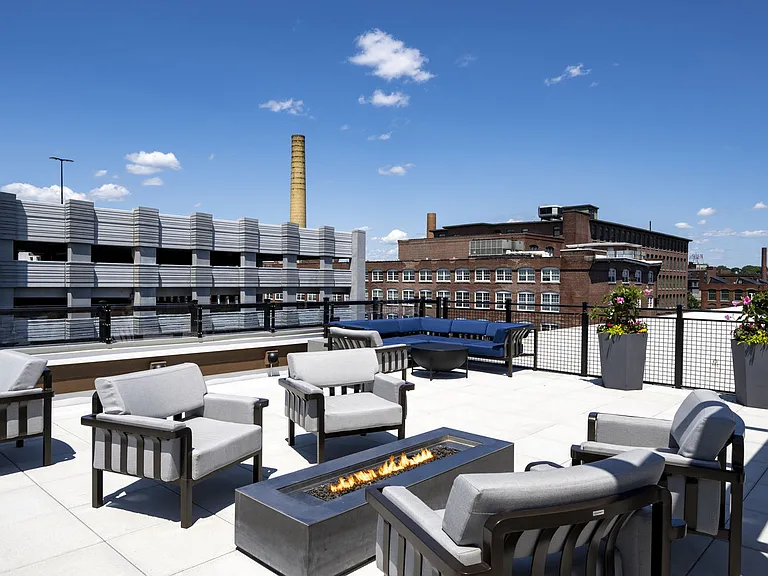 Rooftop Terrace With Seating And Firepit