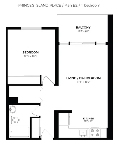 Floor plan 1 Bedroom