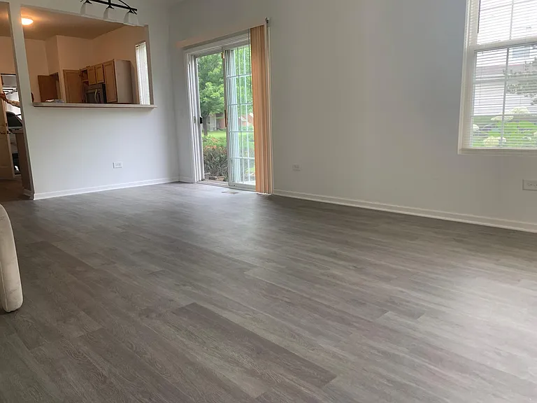 Living room with new floor