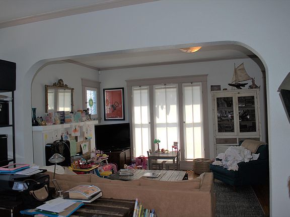 Dining room looking into living room