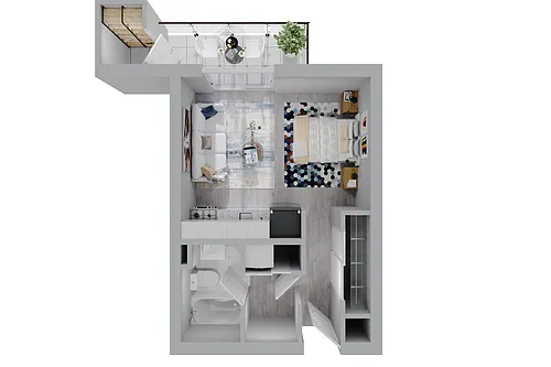 Floor plan Studio - Terrace