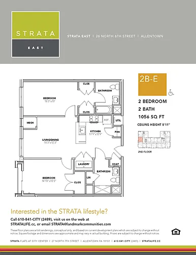 Floor plan 2B-E