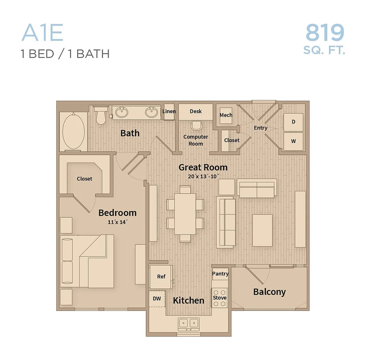Floor plan A1E
