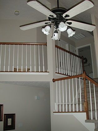 Unique stairway/hall open to great room