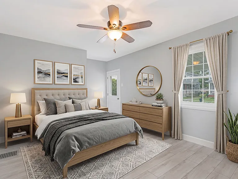 Front bedroom staged