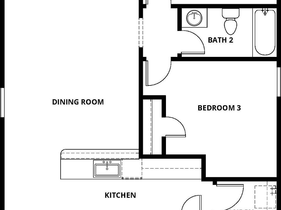 The Cedar has an open-concept layout.
