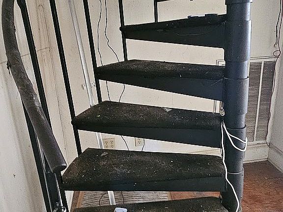 Staircase to upstairs theater