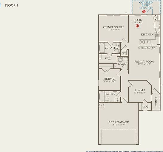 Adams Floor Plan, Quick Move-in Home, Floor 1