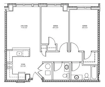 Floor plan 2 Bedroom 2 Bath