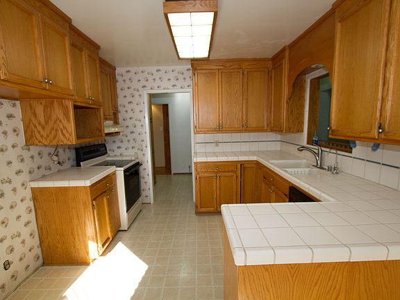 Oak cabinets