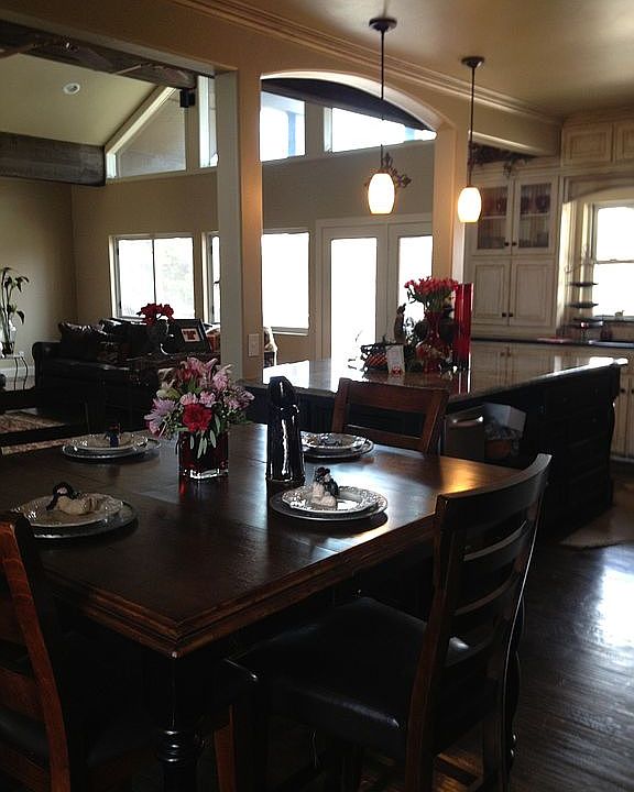 Open kitchen and living area