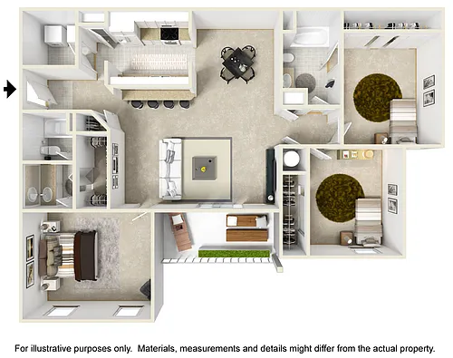 Floor plan 3-Bedroom