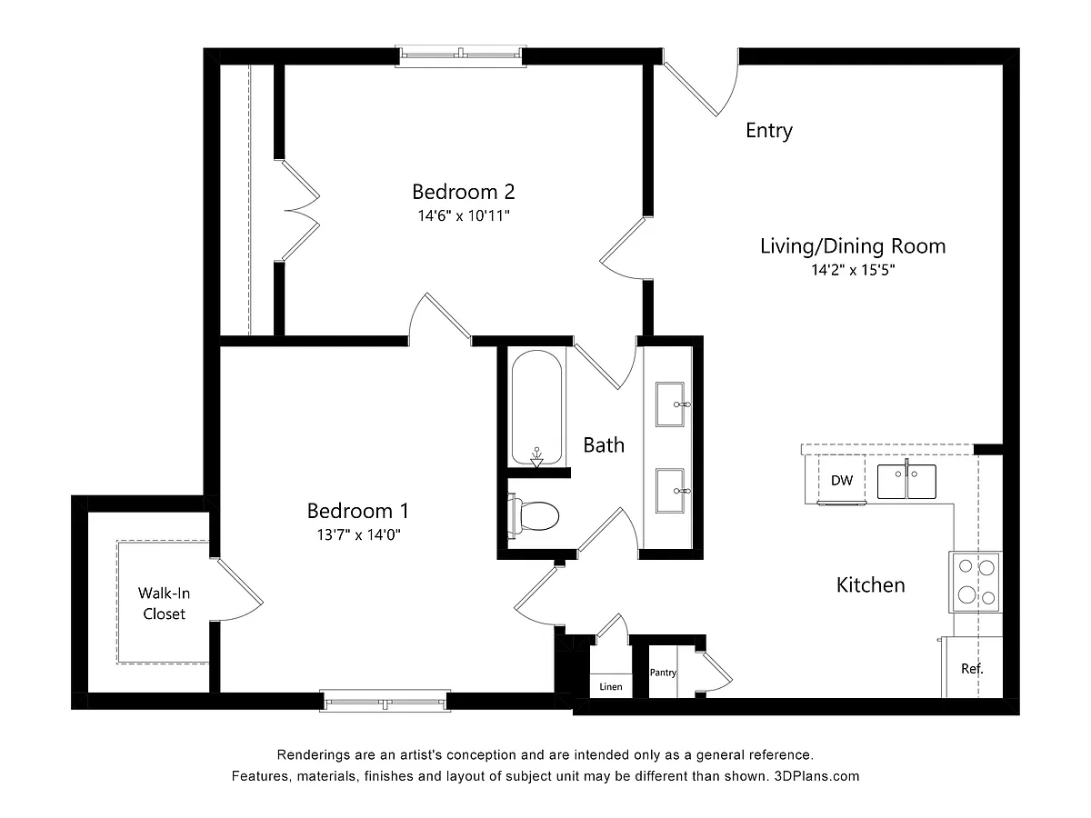 Floor plan B1 - Miller Square