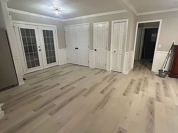 French doors to porch