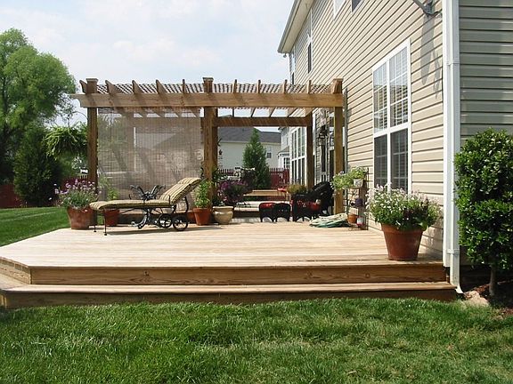 Dual decks/pergola covered patio