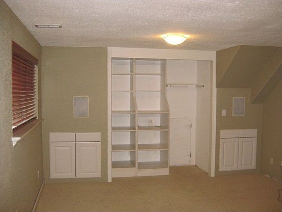 great built-ins in the downstairs family room