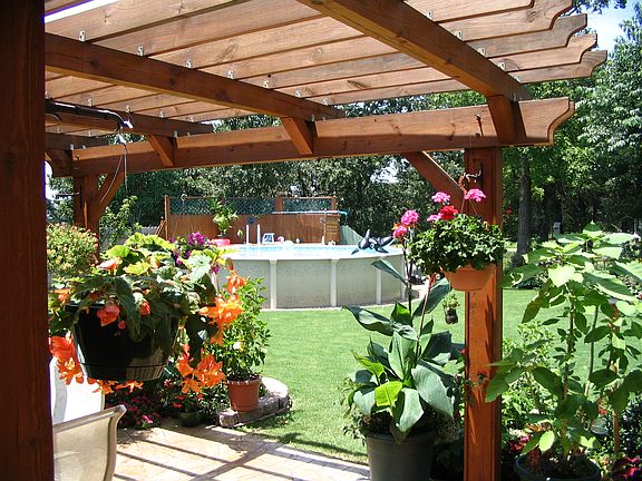 Arbor over patio