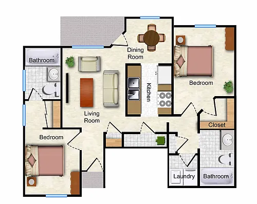 Floor plan Gold Leaf Ironwood