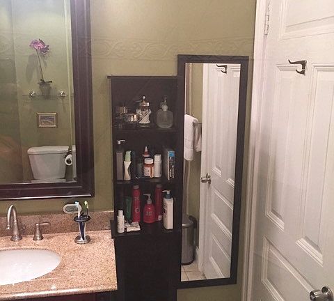 Renovated bathroom with walk in shower