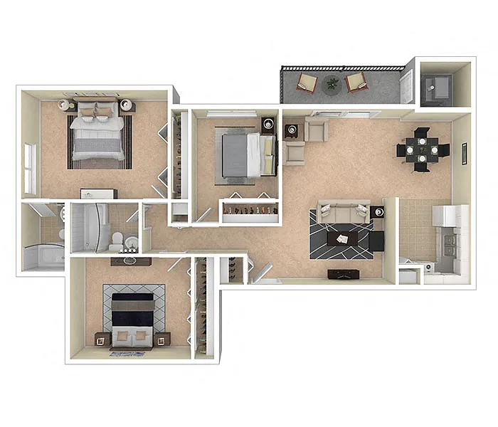 Floor plan 3 BEDROOM