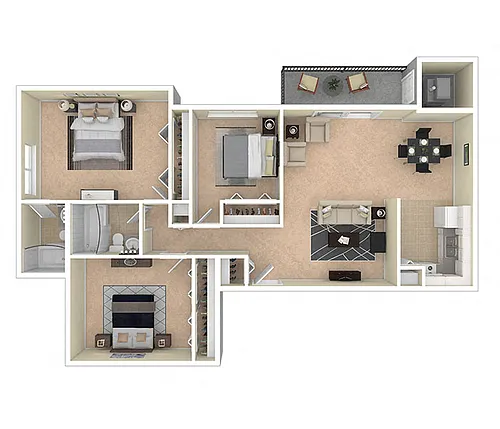 Floor plan 3 BEDROOM