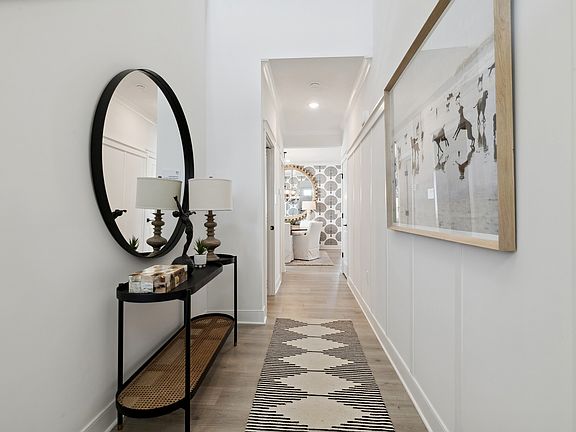 Lovely foyer with custom trim detailing