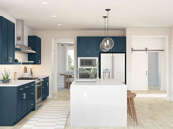 Kitchen with subway tile backsplash