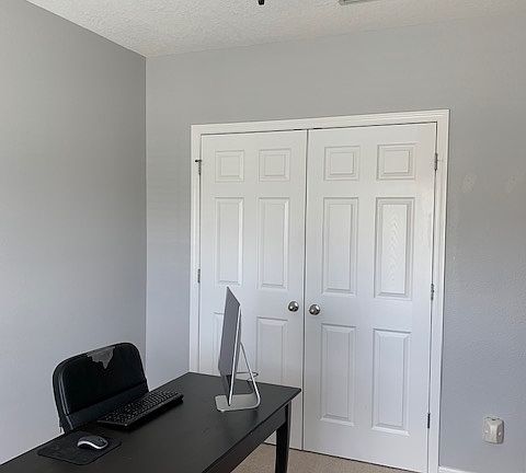 Downstairs office/bedroom includes full bath