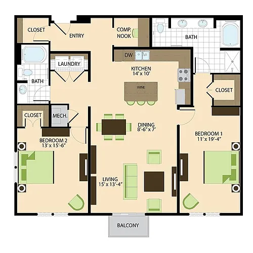Floor plan Preston - B4