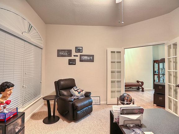 French doors lead you into the study/office which is to the right just after you enter the home.