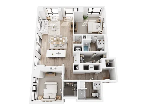 Floor plan 2 Bedroom A