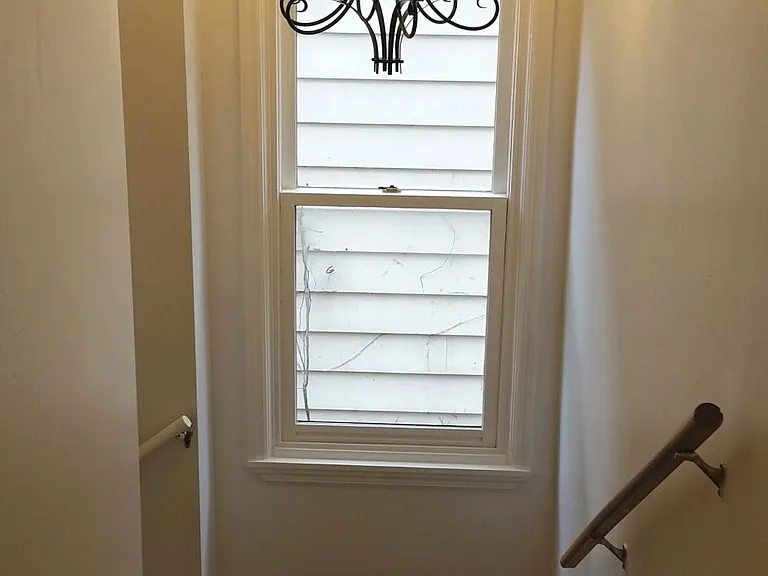 staircase with new led fixture