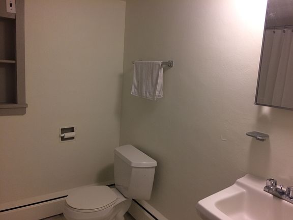 Freshly painted bathroom with new hardware