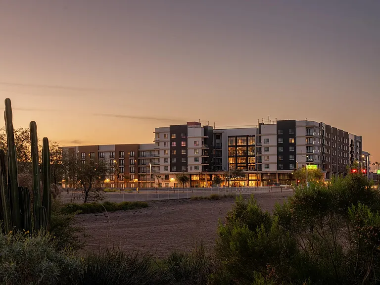 Golden hour along the Rio Salado sets the scene_where desert sunsets frame life at Modera Rio Salado.