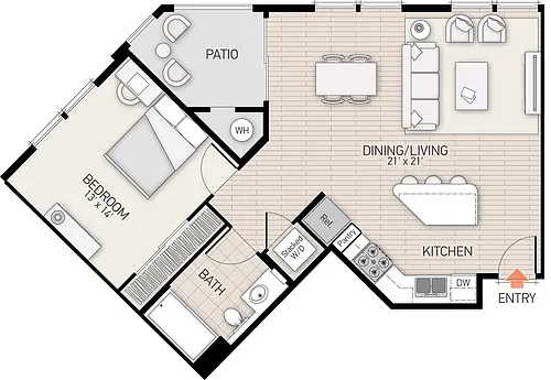 Floor plan River View V - Plan D