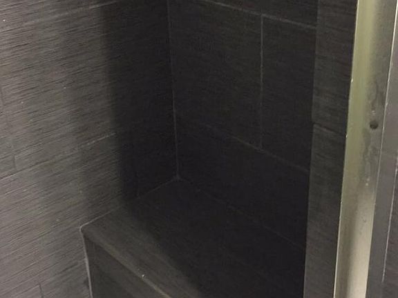 Master bath shower bench