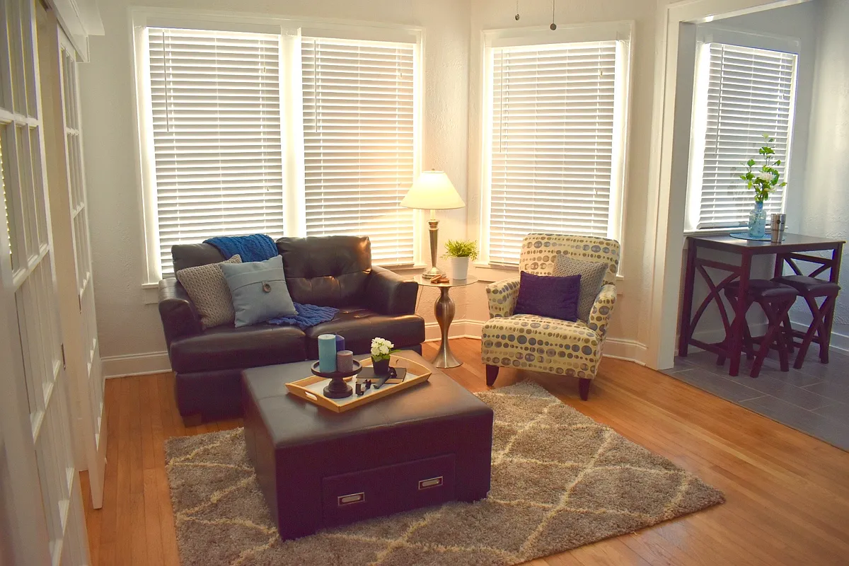 Apt. #4 Furnished Living Room. - 407 S Melville Ave #4