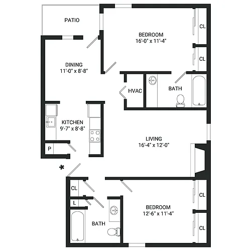 Floor plan B4- Income Restrictions Apply
