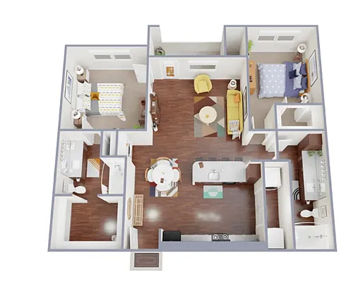 Floor plan 2X2 - 2nd Floor