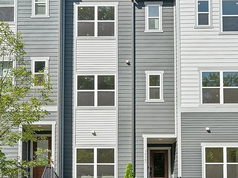 Exterior view of the townhouse building