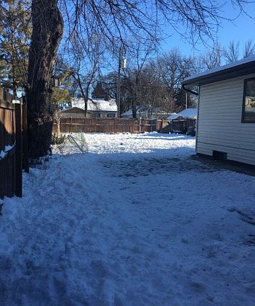 Fenced yard