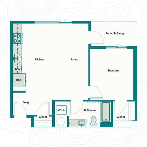 Floor plan 1X1 E