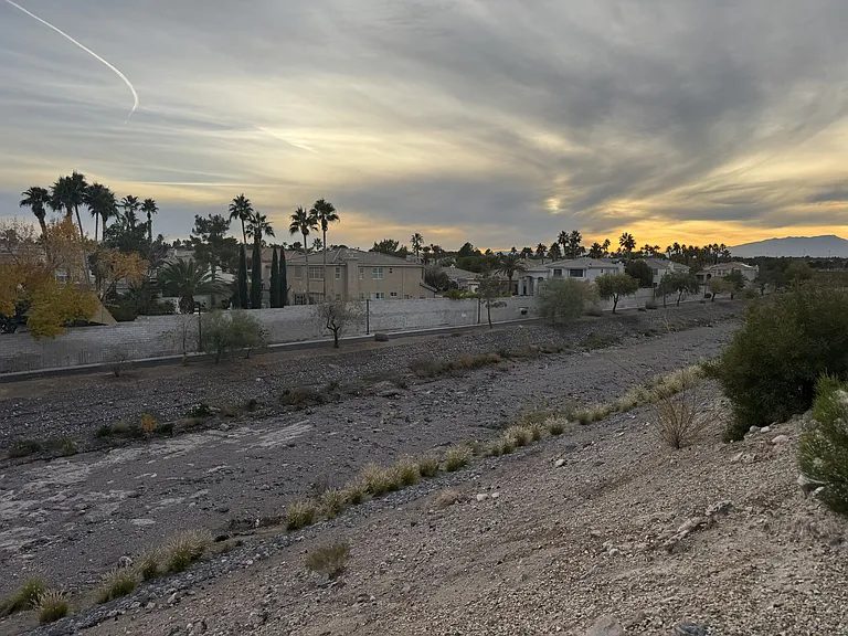 Trail next to community.